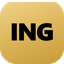 ING Listing Engine app mark: the letters ING in black on a gold gradient rounded square